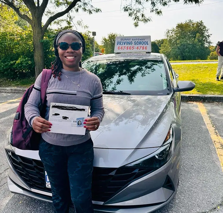 Happy Drivers from Oshawa after completing the Driving lesons from sunny safeway driving school